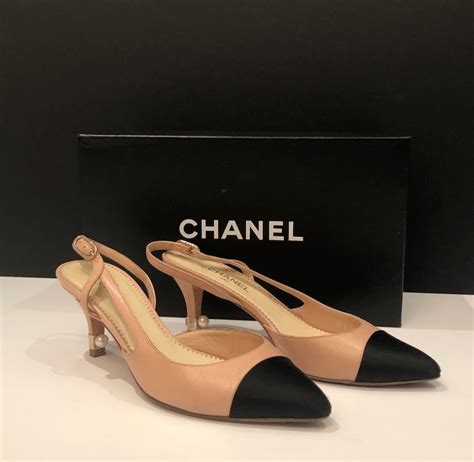 chanel sling back shoes price|Chanel high heels shoes.